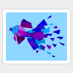 Splish-Splash ~ Blue and Purple Sticker